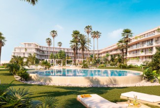 New luxury residential complex on frontline beach in Denia.